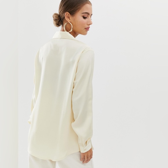 ASOS DESIGN relaxed satin long sleeve shirt - Picture 5 of 9
